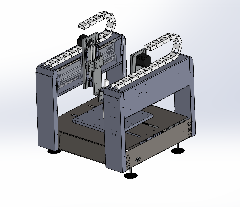 双排镭雕机总装图